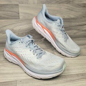 Hoka One One Clifton 8 Shoes Womens Size 9.5B Low-top Sneaker Blue Fog/Plein Air